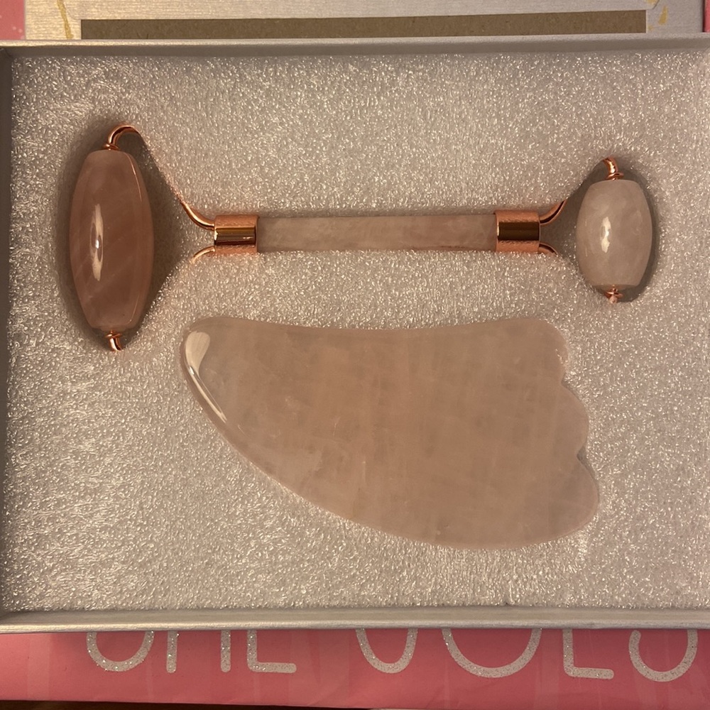 NIB Rose Quartz Roller by We, Jade Roller